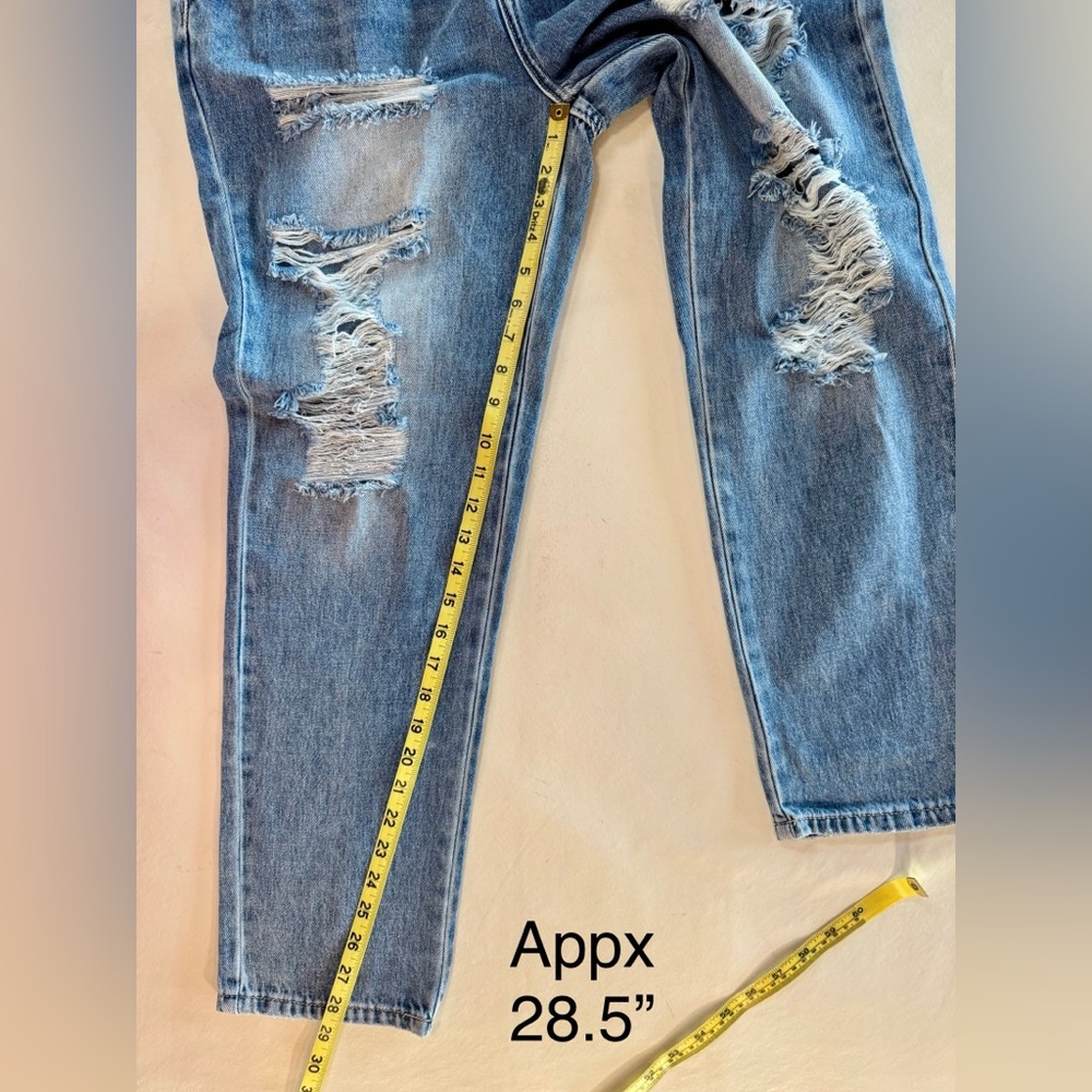 NWT PETRA153 High-Rise Paper-Bag Retro Jeans 100% Cotton (11/29) - Picture 12 of 15
